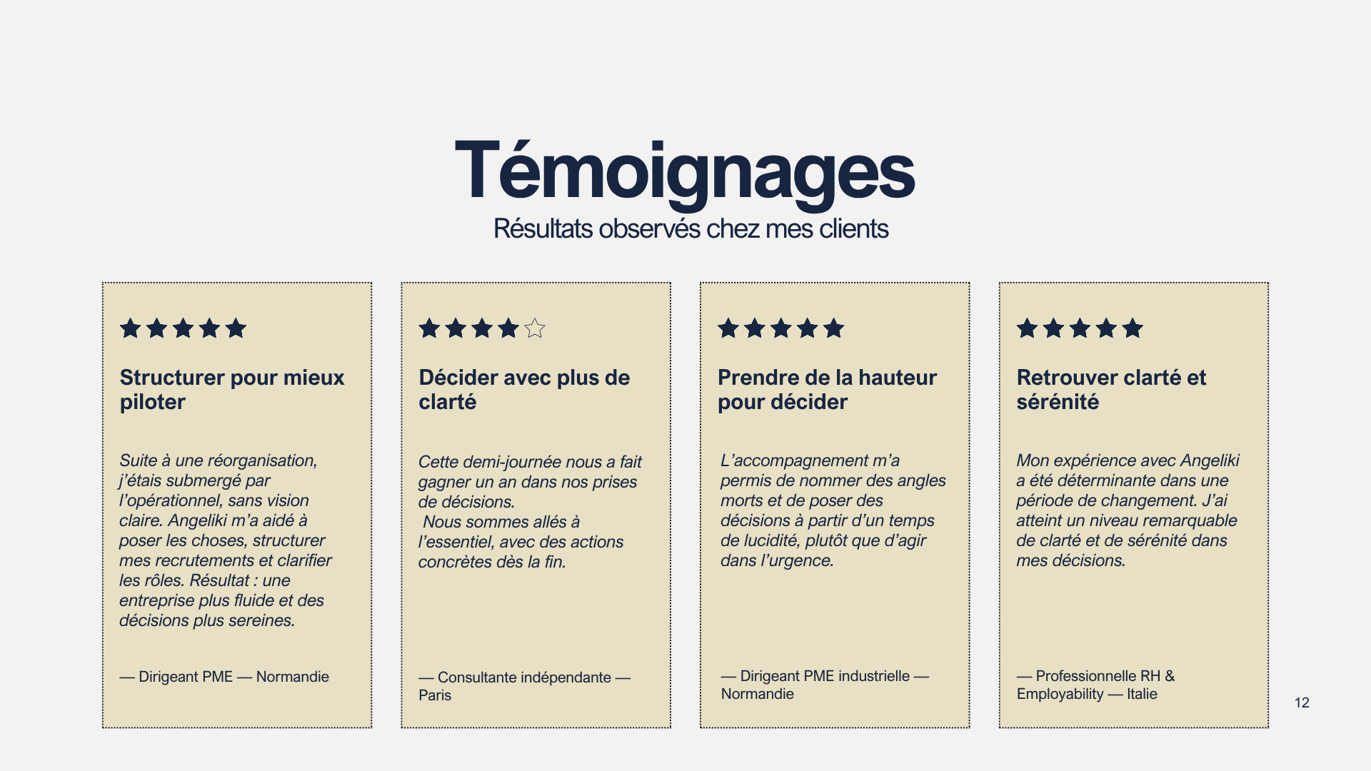 Témoignages