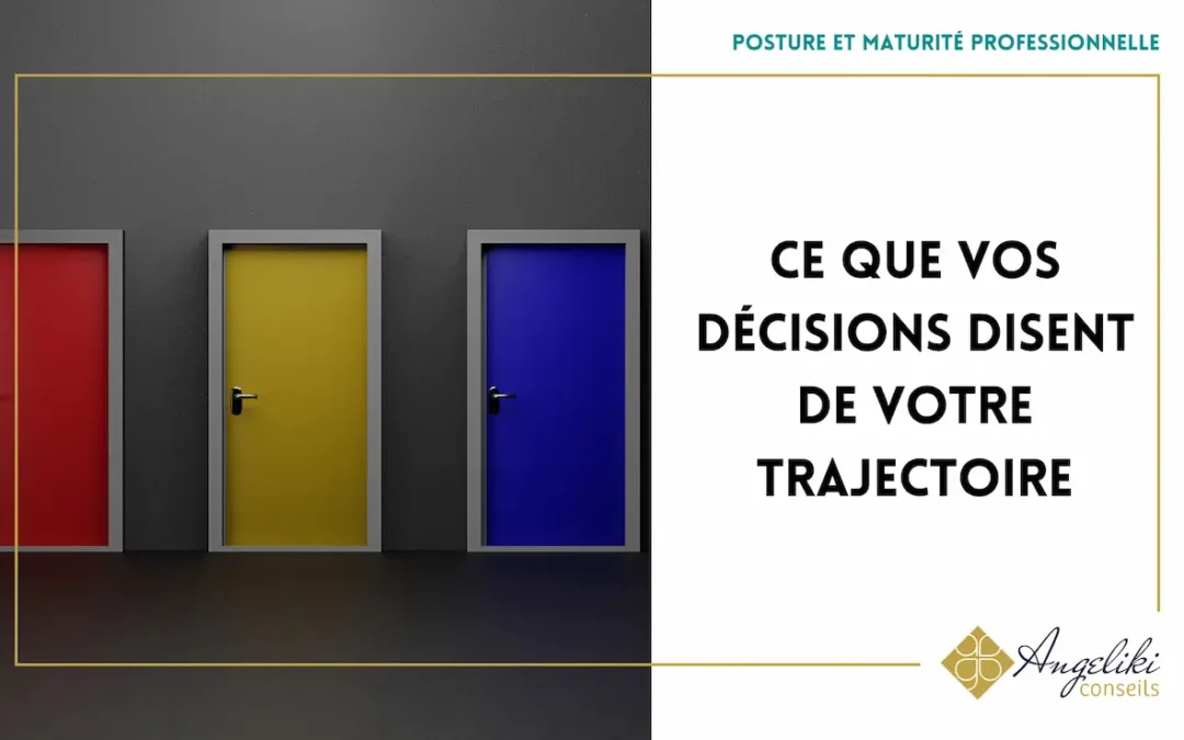3 portes (rouge, jaune, bleue) incitant à prendre une décision en en choississant une